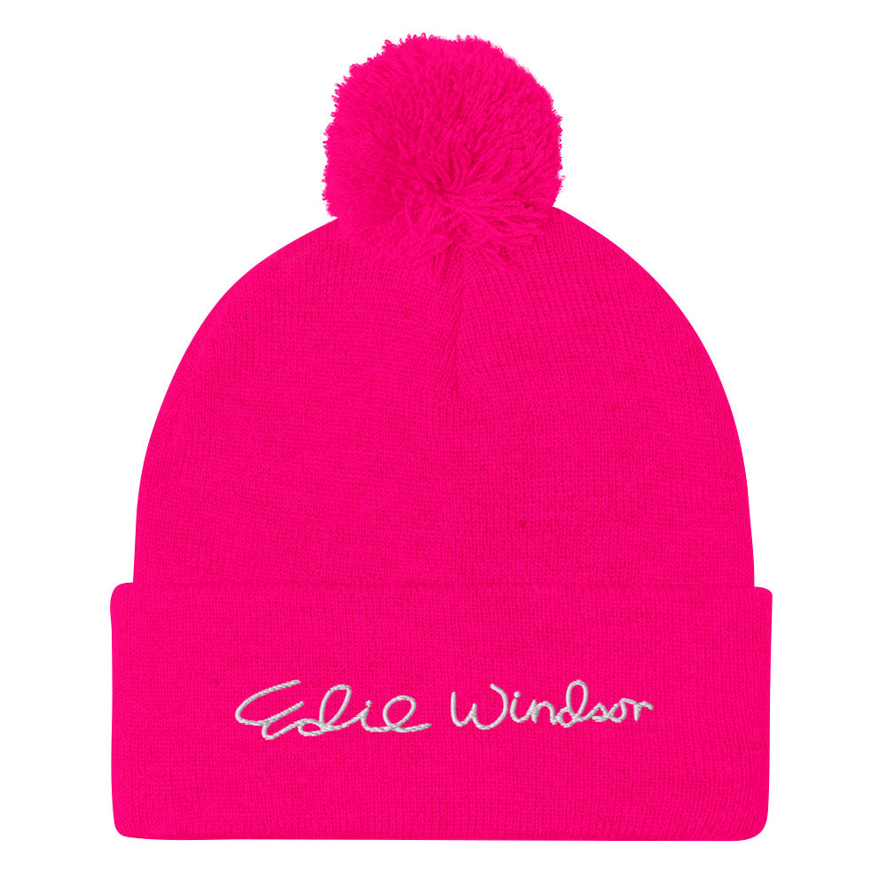 Edie Signature Pom-Pom Beanie