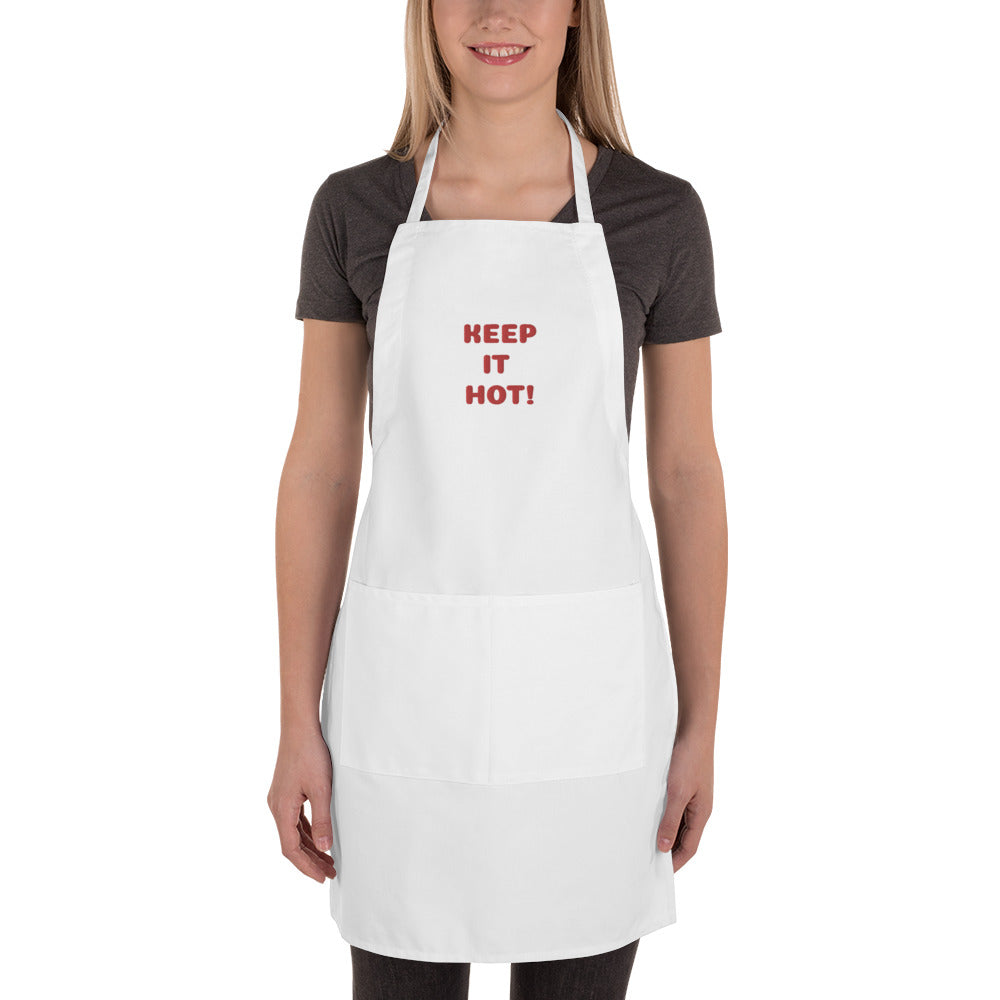 Keep It Hot! Embroidered Apron